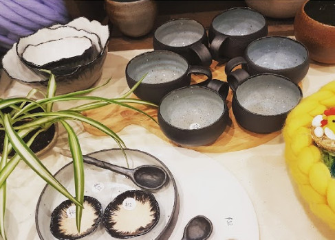 Photograph of a ceramics stall