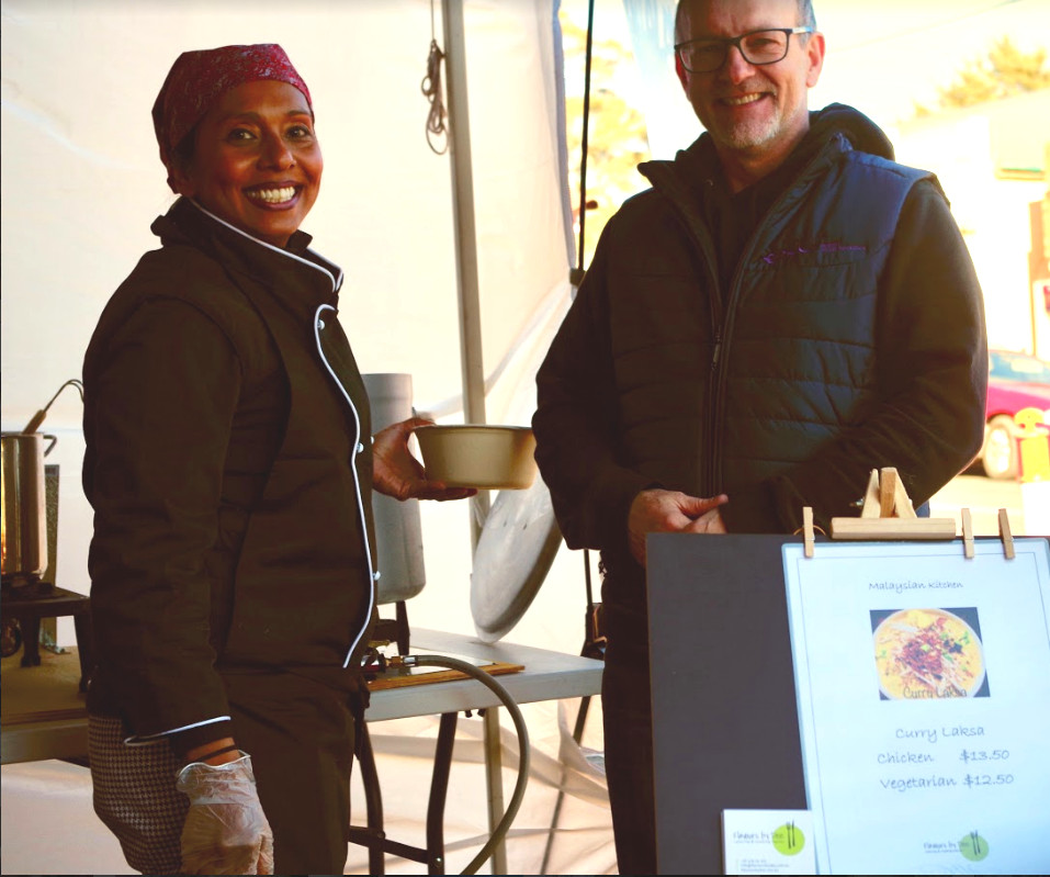 Photograph of a laksa stall