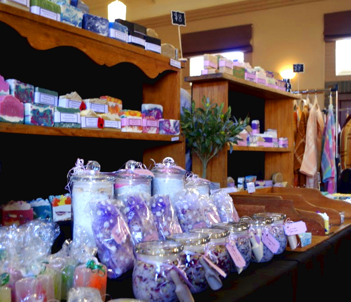 Photograph of a soap stall